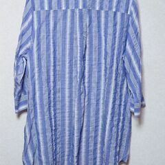 【成立終了】〘イオン トップバリュ〙七分袖チュニック／ロールアップ袖／ストライプ／レディースＬＬ✨タグ無し試着のみの画像
