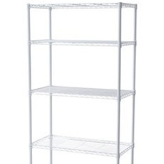 山善メタルラック　ホワイト　2台家具 収納家具 スチールラック