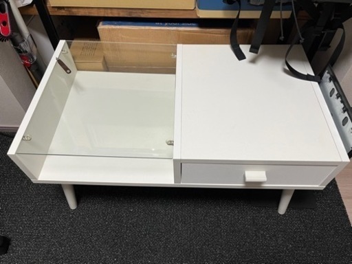 【中古】白いコンパクトローテーブル 売ります