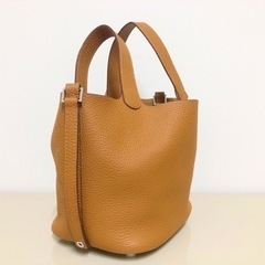 【未使用品】ピコタンロック風ノーブランドレザーハンドバック キューブバッグの画像