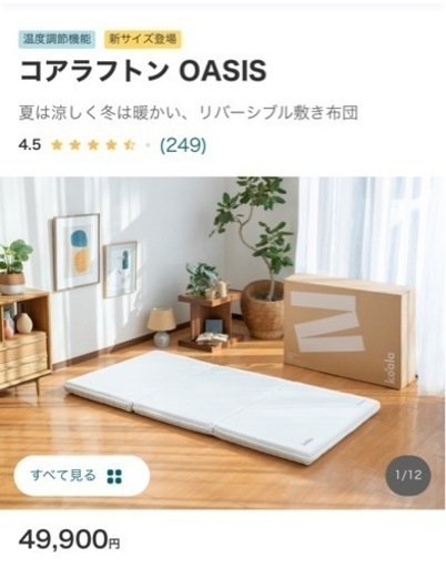 7/30まで。それ以降処分　Koala コアラフトンOASIS シングルサイズ