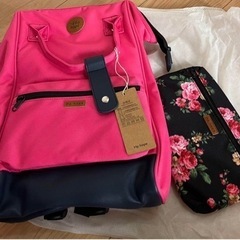 Hp hope リュック おしゃれ 人気 バックパック　ピンク　通勤通学の画像