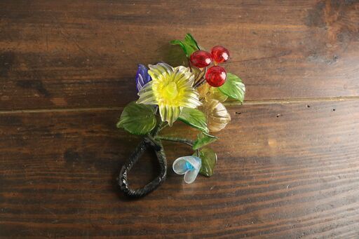 ガラス細工 ガラス製 フェイクフラワー 造花 オブジェ インテリア雑貨 置物 飾り物 Jul0404