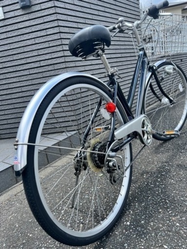 点検済み⭐️中古自転車　YouTube動画あり アルミフレーム　オートライト　6段ギア　26インチ　新品リング錠付　リペアボックス  