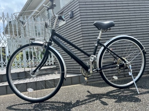 点検済み⭐️中古自転車　YouTube動画あり アルミフレーム　オートライト　6段ギア　26インチ　新品リング錠付　リペアボックス  
