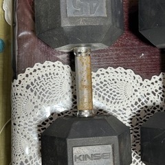 【取引中】値下げしました！【KINSEI】45ポンドダンベル×2【KINSEI】　の画像