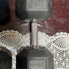 【取引中】値下げしました！【KINSEI】45ポンドダンベル×2【KINSEI】　の画像