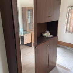 受け渡し決定！下駄箱 収納棚 家具 ミラー/鏡