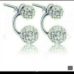 ≒j→→→mm33-5番　2Ｗａｙダブルクリスタルピアスの画像