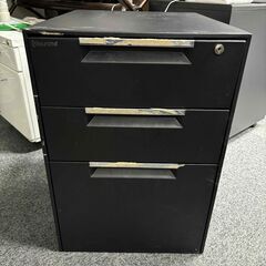 0円！(無料)　オフィス収納家具　キャビネット　収納棚　黒