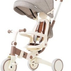 【引渡決定】三輪車 ベビーカー 折りたたみ 手押し棒付き
