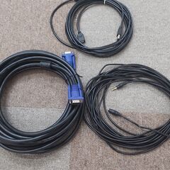 VGAケーブル10ｍ USB2.0延長ケーブル5ｍ ヘッドフォン...