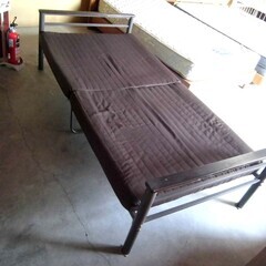ソファーベッド 幅212×奥行100×高さ60～84cm ブラウン系 シングルサイズ 家具 苫小牧西店の画像