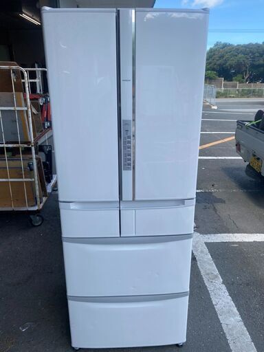 北九州市内配送設置無料✨　日立 HITACHI 冷蔵庫 真空チルド （475L・フレンチドア） 6ドア パールホワイト R-FR48M4 W