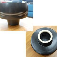 花器 剣山付き フラワーベース 生け花 華道 花瓶 フラワーアレンジメント ブラック系 陶器 札幌市 清田区 平岡の画像