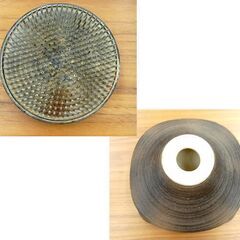 花器 剣山付き フラワーベース 幅21.5×奥行21.5×高さ13㎝ 華道 花瓶フラワーアレンジメント 茶色 陶器 札幌市 清田区 平岡の画像