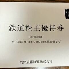 JR九州1日乗車券5枚　株主優待の画像