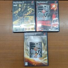 動作未確認品　PS2用ソフト　真三國無双2猛将伝・真三國無双3・...