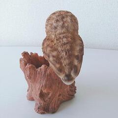 可愛い🌟フクロウの親子の置物の画像