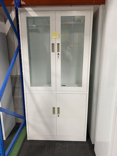 ③【展示品】未使用 多収納書庫 書類保管庫 スチール書庫 5段 両開きタイプ