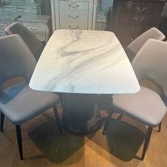 家具  ダイニングセット　大理石の画像