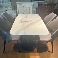 家具  ダイニングセット　大理石の画像