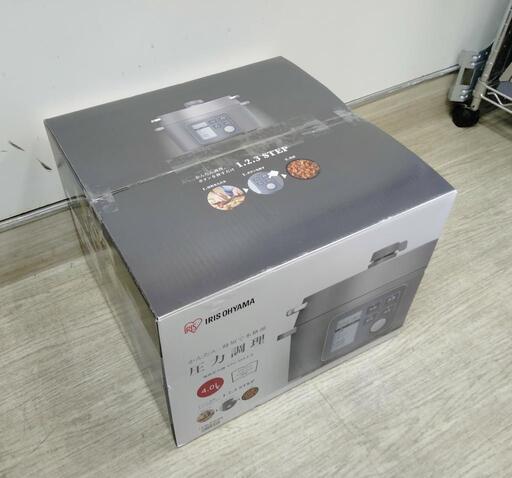 新品未使用！アイリスオーヤマ　電気圧力鍋　4L　KPC-MA4-B ブラック