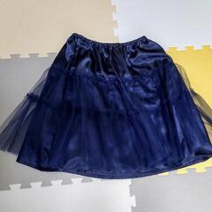 【パーティードレス】サイズ38 ベルト リボン パニエ付きの画像