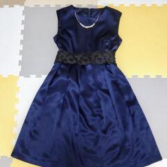 【パーティードレス】サイズ38 ベルト リボン パニエ付きの画像