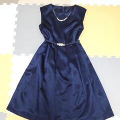 【パーティードレス】サイズ38 ベルト リボン パニエ付きの画像