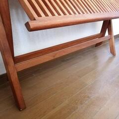 【ガーデンチェア】折り畳み式 木製 家具 椅子 ダイニングベンチの画像