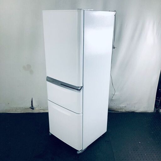 ID:re10920 【自社配送エリア内限定】三菱 MITSUBISHI 冷蔵庫 ファミリー 中古 2016年製 3ドア 335L ホワイト ファン式 右開き MR-C34Z-W1  【リユース品：状態B】【送料無料】【設置費用無料】