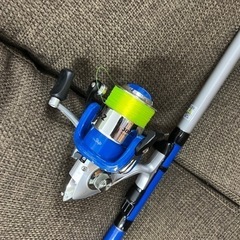 K2407-082 　サビキ用 釣り竿② 360cm  釣り竿.リール付 キズ汚れ有りの画像