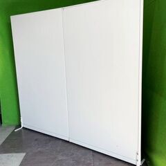 【発送もOK】【美品】スチール張り　自立タイプ　2連結パーテーシ...