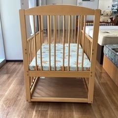 ベビーベッド【町田市再生家具】240906の画像