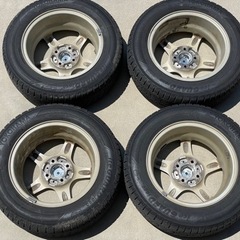 WEDS トレファーVS ウェッズ 14インチPCD100-4穴 ヨコハマ スタッドレス付 コルト キューブ ノート フィット デミオ ヴィッツ サクシード パッソ ファンカーゴ プラッツ ラウム  コンパクトカー向けの画像