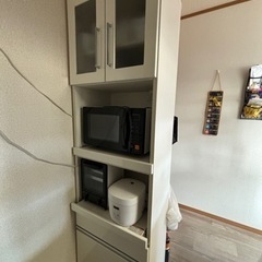 食器棚、電子レンジ、炊飯器、オーブンセット