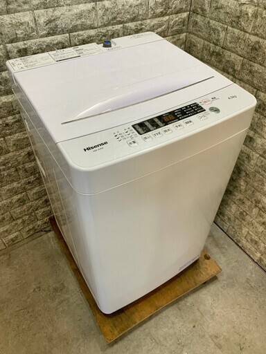 【美品】大阪送料無料★3か月保証★洗濯機★ハイセンス★2022年★4.5㎏★HW-K45E★S-72