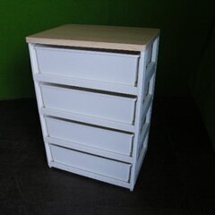 ウッドトップチェスト 横幅56cm ４段■収納・家具・衣装ケース■A-3056の画像