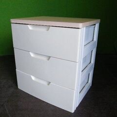 ウッドトップチェスト 横幅56cm ３段■収納・家具・衣装ケース...