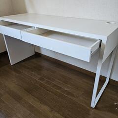 【IKEA ロングデスク】美品 ミッケ ホワイト イケア