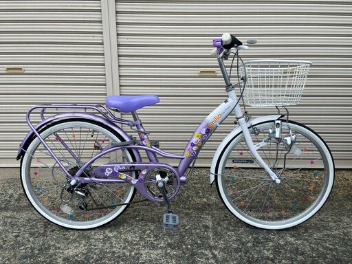 【新品★未使用】子供自転車　6段変速　22インチ　ライトパープル