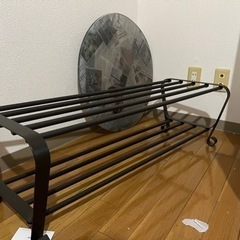 シューズラック　おしゃれ　ブラウン・ブラック