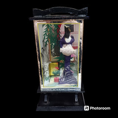 (中古)レトロ  ミニガラスケース入り  人形