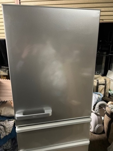 AQUA アクア ノンフロン冷凍冷蔵庫 定格内容積355L 幅600mm 4ドア 右開き AQR-36M(S) シルバー 2021年製