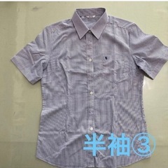 横浜清風　半袖ブラウス③ブルーLの画像
