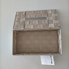 【新品未使用】ボックスティッシュケース(白)の画像