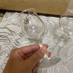 脚付グラス2個セットの画像