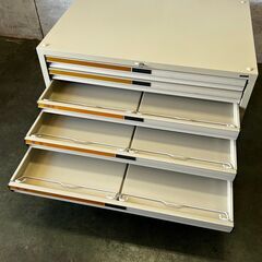 【KOKUYO】 コクヨ マップケース A１判 ５段 スチールキャビネット 鍵付き 収納 N0197の画像