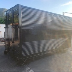 No.858 アルミバン 2ｔ 車  アルミ 箱 バイク 倉庫 トラック コンテナ 米 保管庫 物置 DIYの画像
